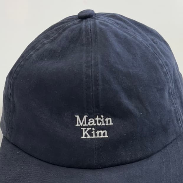 OS 새상품 마땡킴 일자 챙 네이비 볼캡