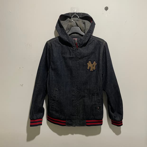 MLB 뉴욕 양키스 데님 후드 집업