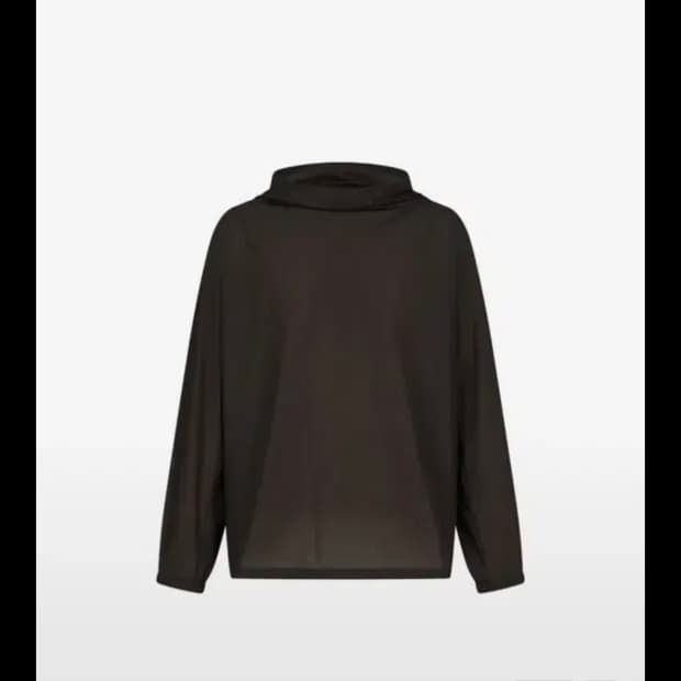 25FW 아모멘토 시어 나일론 카울넥 아노락 브라운 L