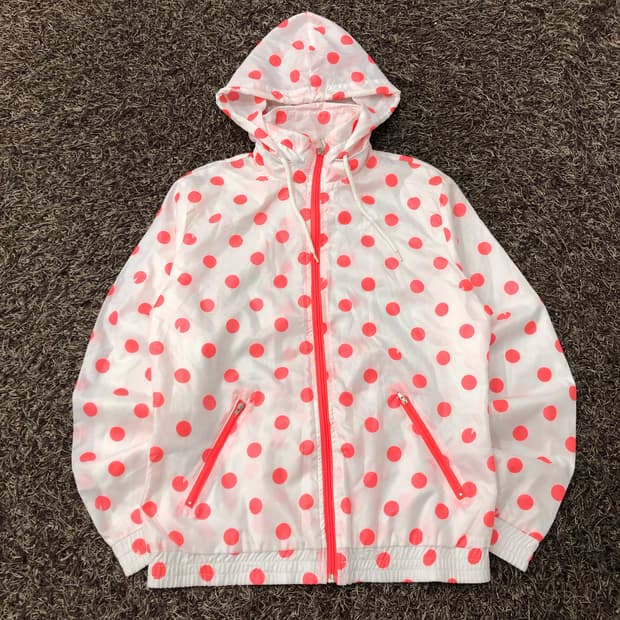 핑크 PINK 폴카닷 도트 땡땡이 바람막이