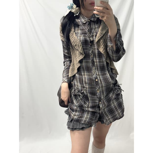 숄 니티드 가디건