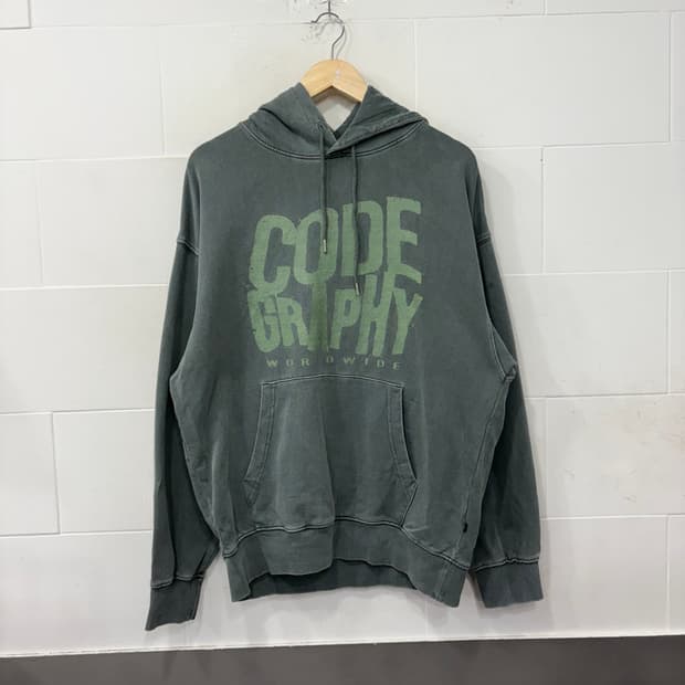 코드그래피 피그먼트 빈티지 후드티