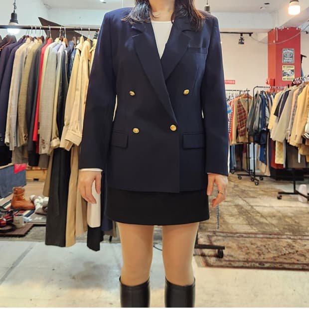 일본판 90S 울  금장 더블 브레시티드 빈티지 자켓