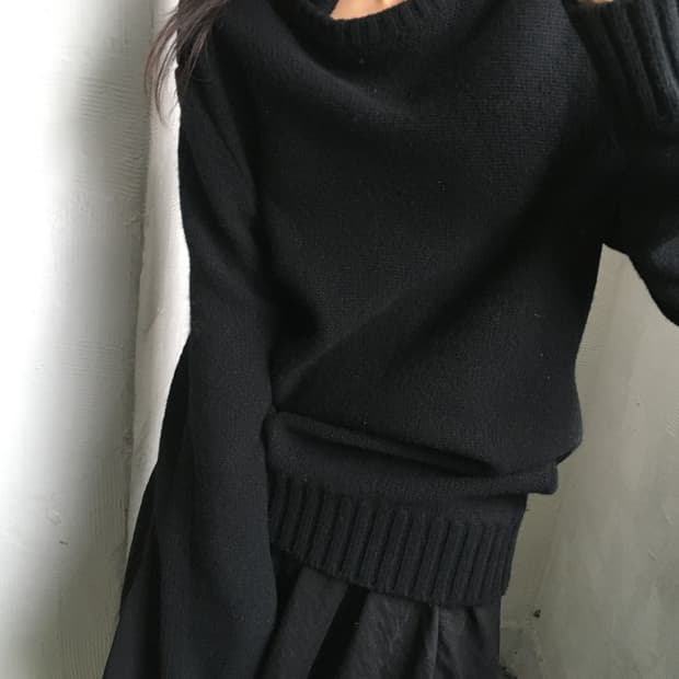 Wooyoungmi 우영미 블랙 후드 니트