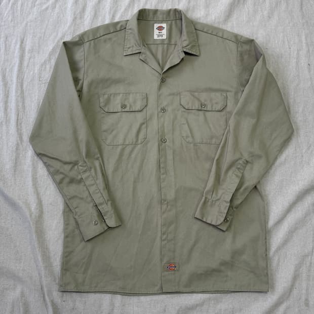 디키즈 베이지 워크셔츠 M