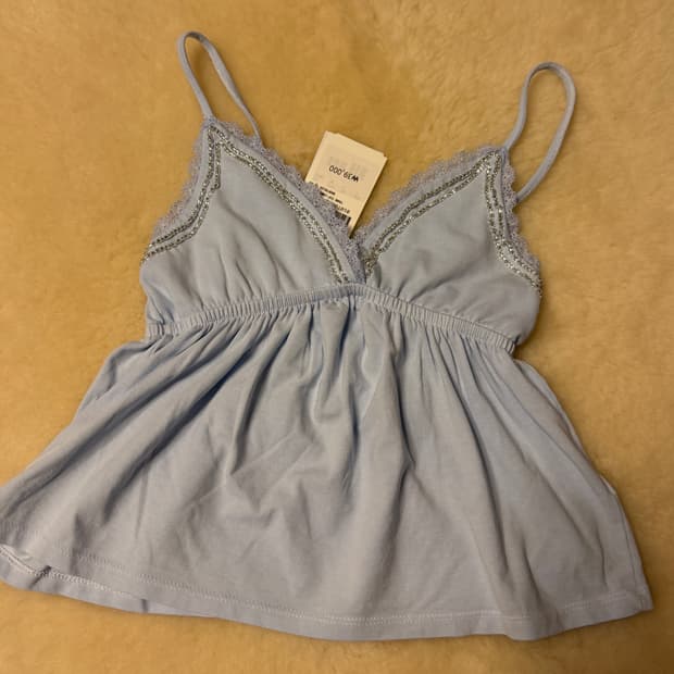 섭듀드 subdued 블루 나시 탑 xs (택O)