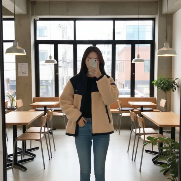 [S]<내셔널지오그래픽>코스토니 플리스 배색집업