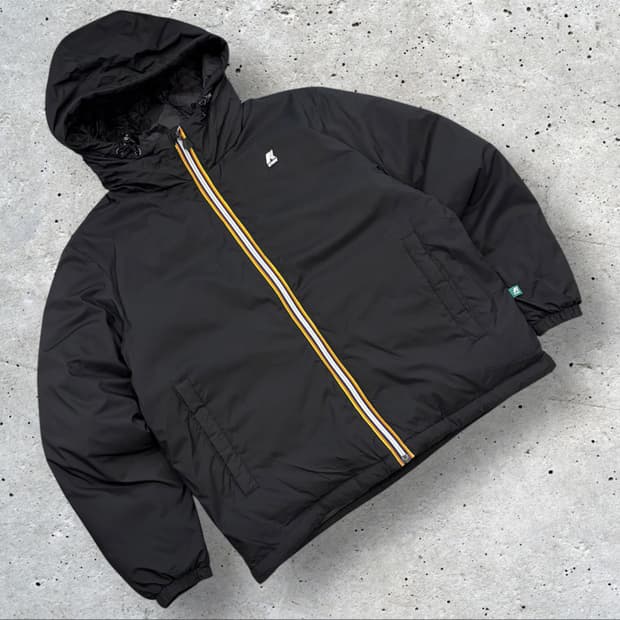 [S] K-WAY 까웨 블랙 다운 패딩 점퍼 B543