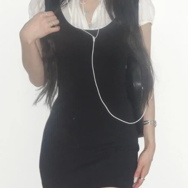 미개봉 엔젤넘버555 엔넘파 이터널 걸후드 원피스 드레스