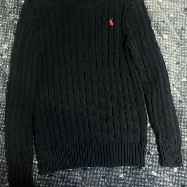 폴로 랄프로렌 케이블 니트 블랙