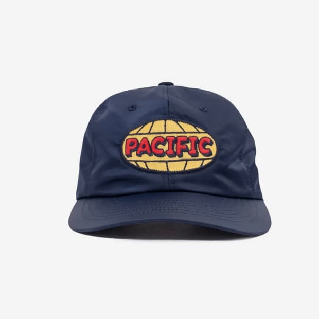 빅웨이브 퍼시픽 자수 나일론 캡모자 네이비