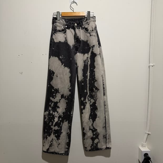 흑청 와이드핏 데님팬츠