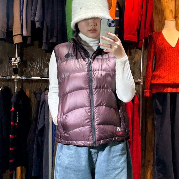 M 노스페이스 써밋 드라이로프트 버건디 패딩 베스트