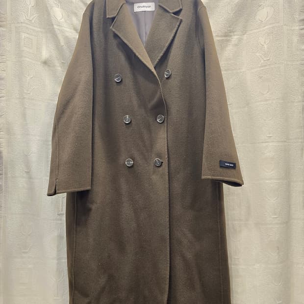 샬라얀 Chalayan 핸드메이드 더블 롱 코트 77~88