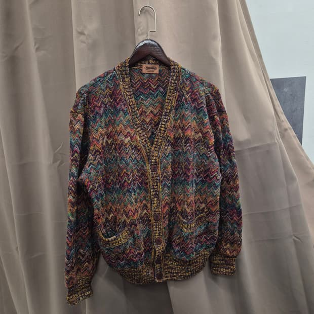 미쏘니 니트 가디건 멀티컬러