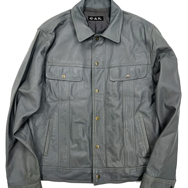 E&K 레더 트러커 자켓