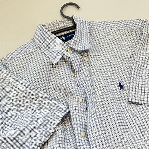 폴로 랄프로렌 체크 반팔 셔츠 L 사이즈