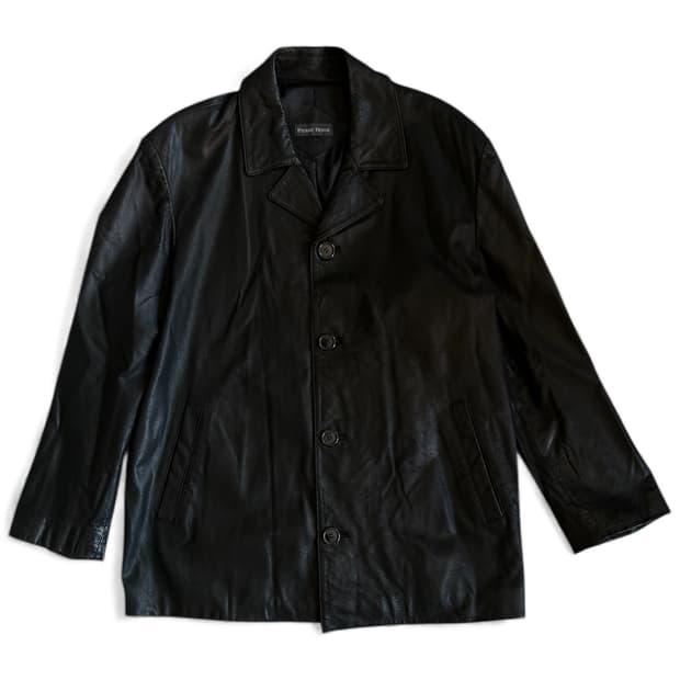 90's Pierre Berge 90s Leather Half Coat