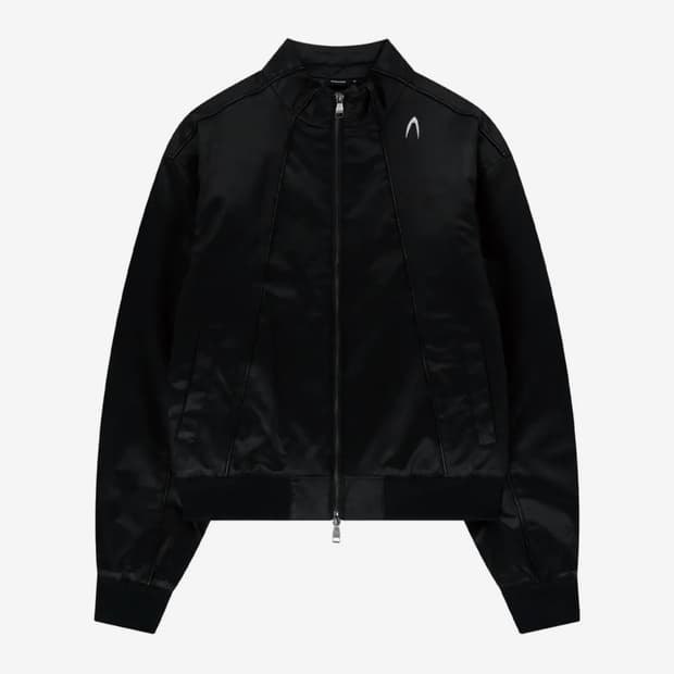 Piping Leather Blouson Black 1