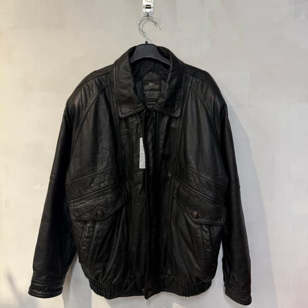 그린조이 소가죽 양털 레더자켓