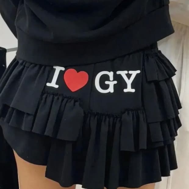 GLOWNY 아이 러브 글로니 스커트