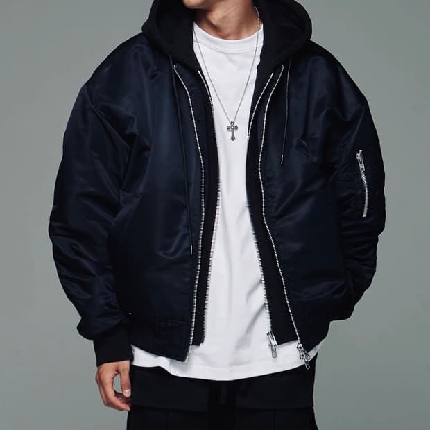 INTERSECTION 인터섹션 후드 레이어드 항공 점퍼