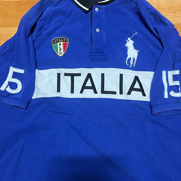 폴로 릴프로렌 빅로고 카라 반팔티셔츠 xxl 