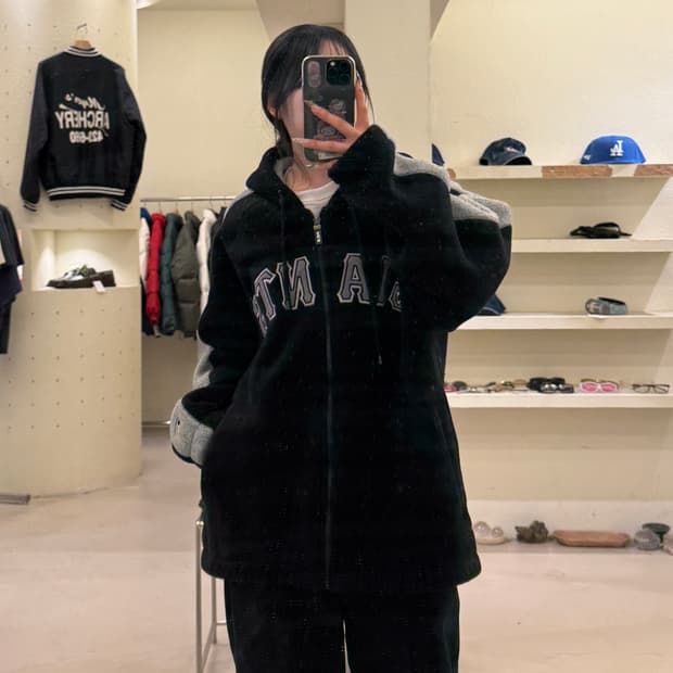 MLB 자이언츠 빅스펠아웃 박시 후리스 후드 집업 U993