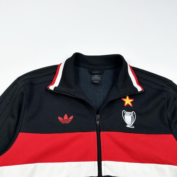 아디다스 ac밀란 풋볼 블랙 트랙탑 져지 (S)