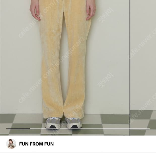펀프롬펀 옐로우 코듀로이 팬츠