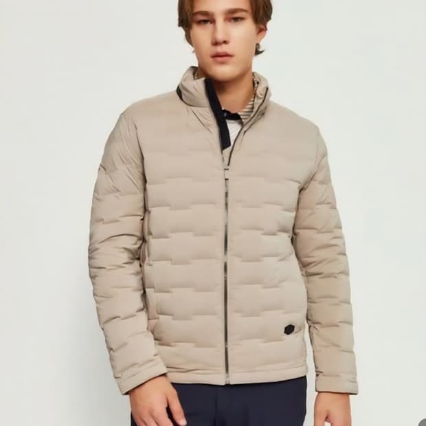 닥스 골프 베이지 단색 구스패딩 2XL 22SS