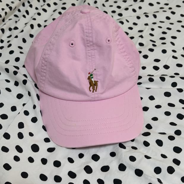 폴로  핑크 캡모자