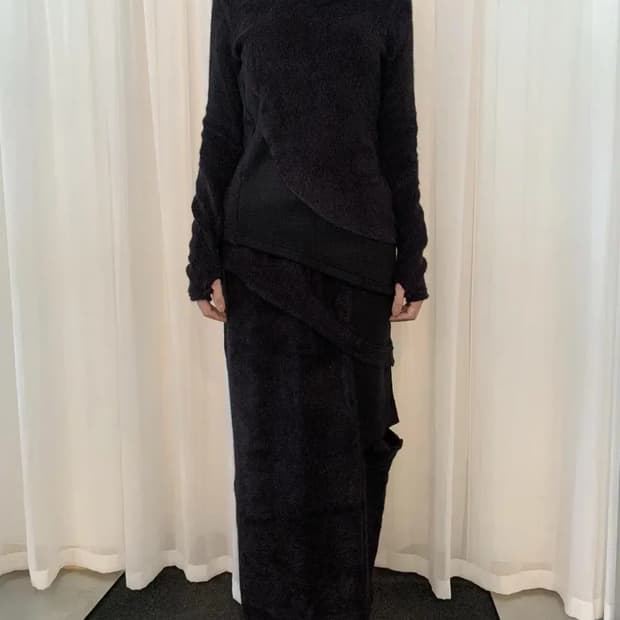 jichoi 지초이 레이어드 니트 스커트