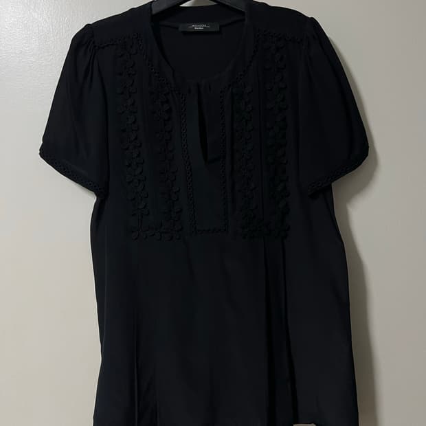 막스 마라 블랙 블라우스 이태리 생산