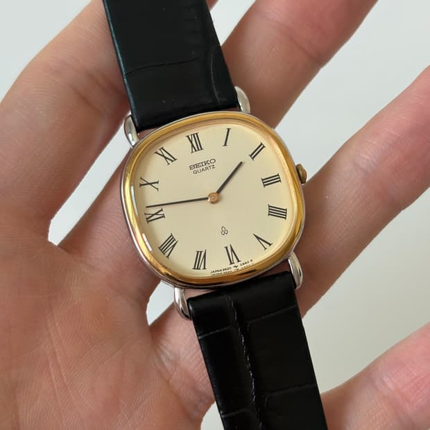1980s Chariot Gold Bezel Square Quartz