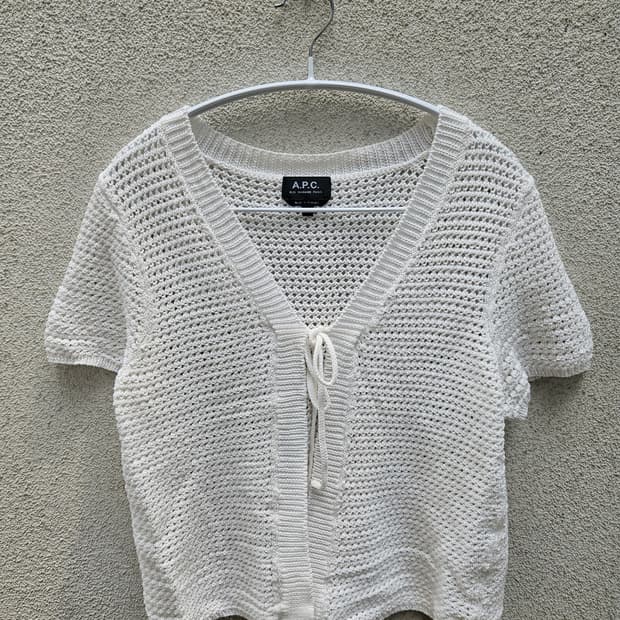 A.P.C 아페쎄 니트 반팔 가디건
