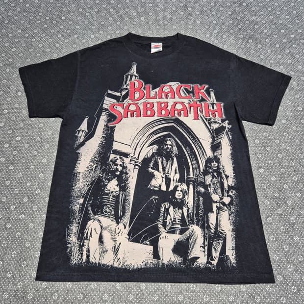 [M]90s 블랙사바스 밴드 티셔츠 -407