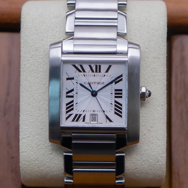 까르띠에 탱크 프랑세즈 라지 오토매틱 시계