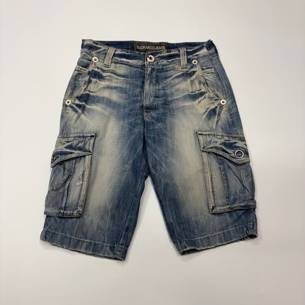 (32) BUCKAROO 버뮤다 카고 데님 하프 팬츠