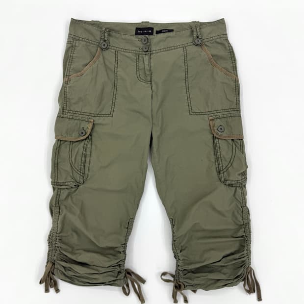빈티지 00‘s 카고 셔링 카프리 팬츠