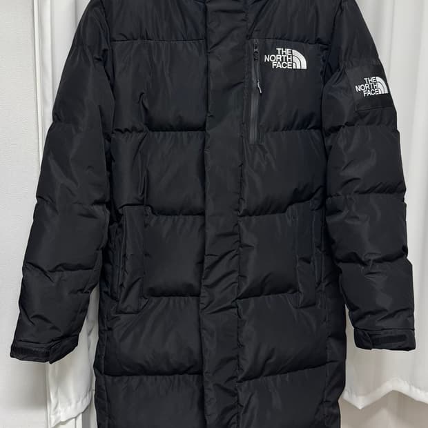 노스페이스 구스다운 롱패딩 S