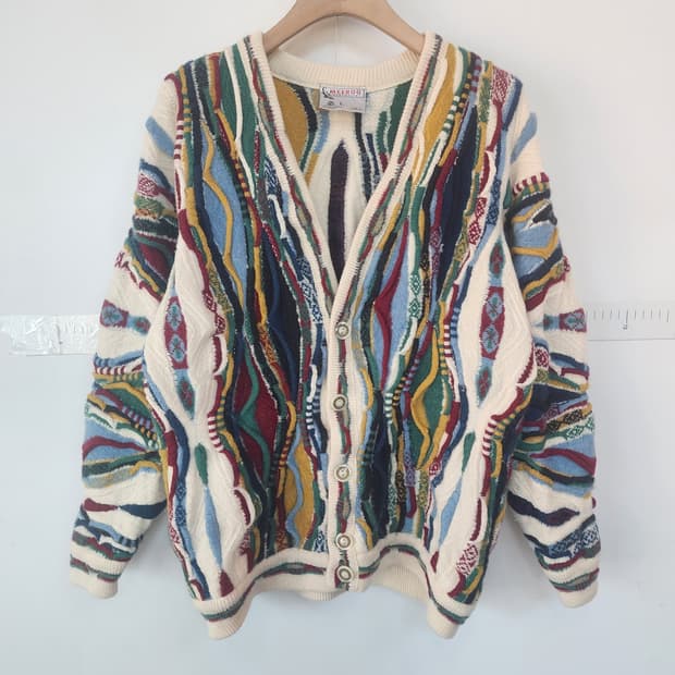 MEEROO 멀티컬러 니트 가디건