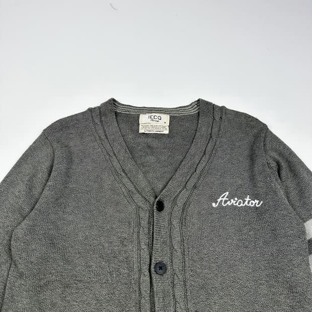 VTG 빈티지 재팬 차콜 니트 가디건 (M)