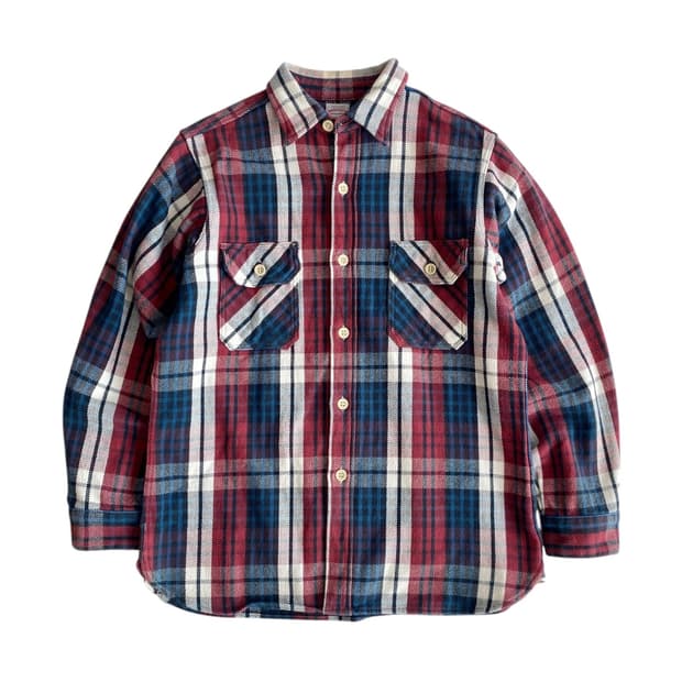 웨어하우스 헤비 플란넬 워크 셔츠