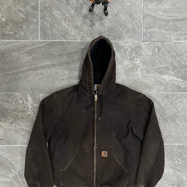 (S) 칼하트 덕 액티브 후드자켓 J130 DKB 다크브라운