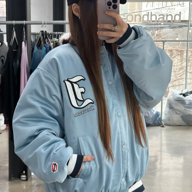 BBC 아이스크림 빅로고 바시티 자켓