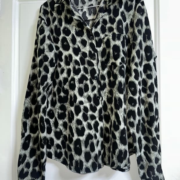 호피 오리엔탈 빈티지 블라우스