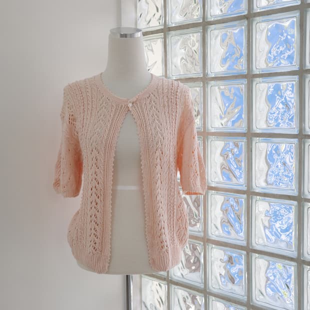 Viyella club London pink half cardigan