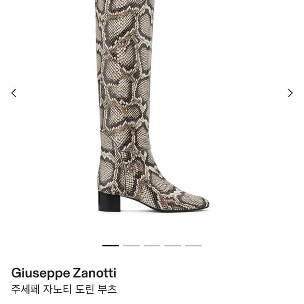주세페 자노티 도린 뱀피 롱부츠 37 (240mm)