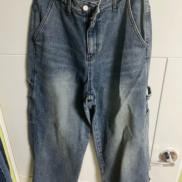 [GO JEANS] 빈티지 워싱 와이드 카펜터 데님 팬츠
